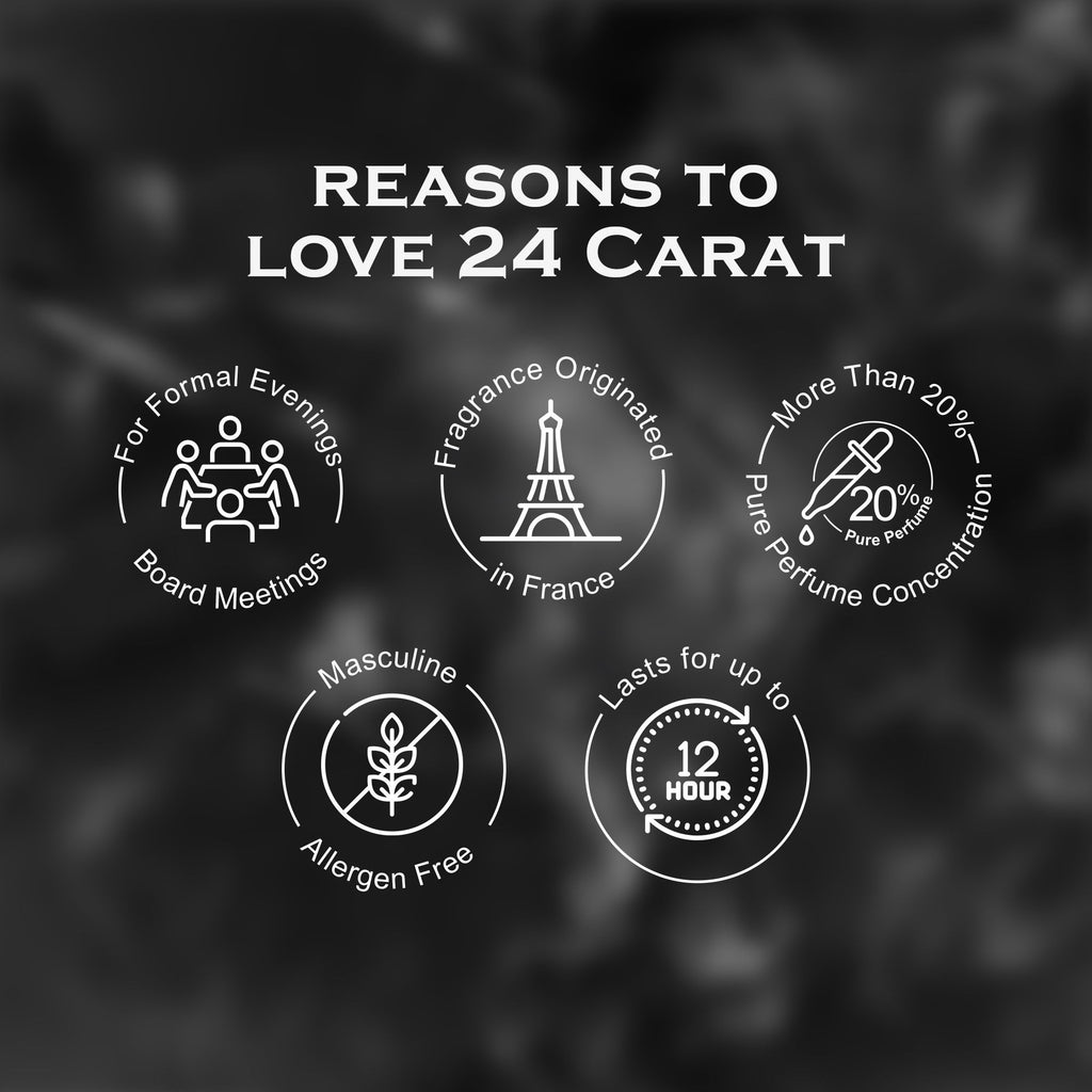 24 Carat French Luxury Pure Perfume For Men