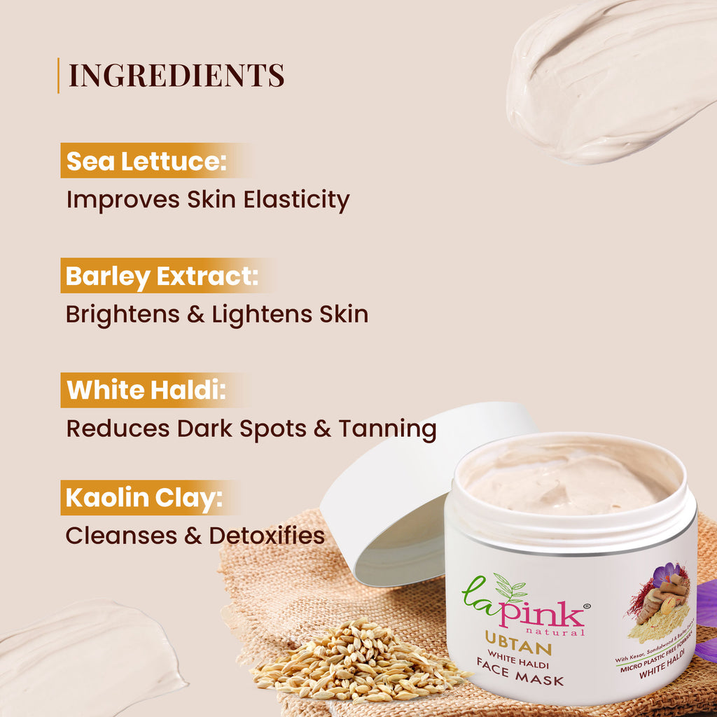 Ubtan Face Mask Pack With Saffron For Fresh & Glowing Skin, Removes Tan & Blemish