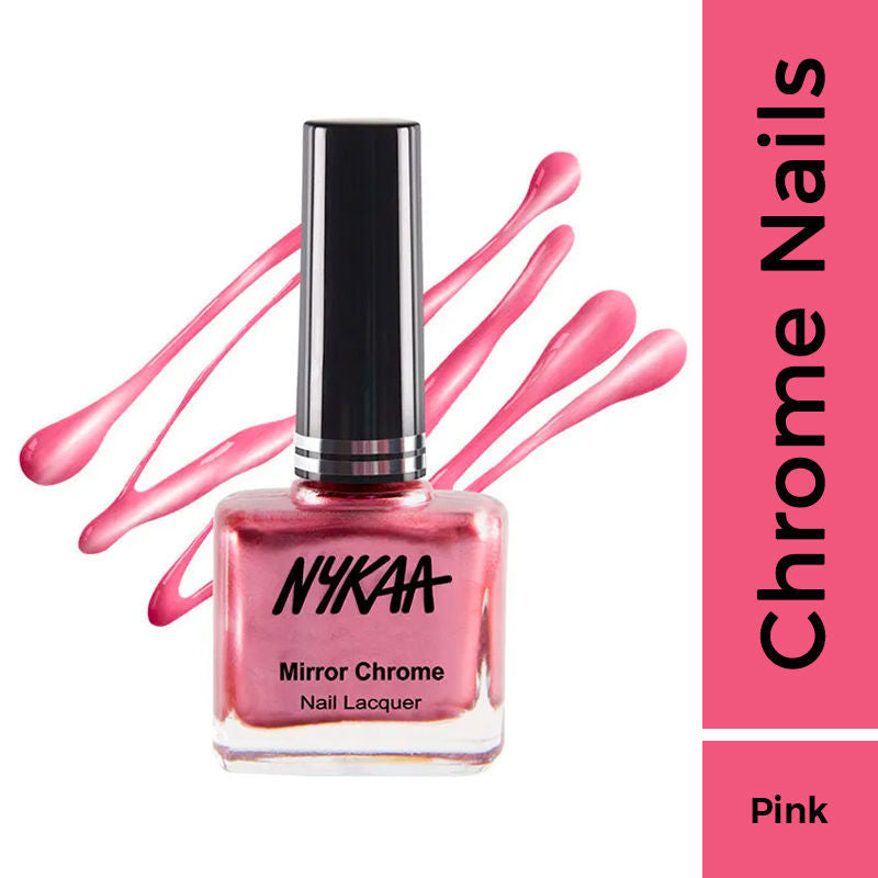Nykaa Metallic Chrome Long Lasting Nail Enamel - Pink Pinwheel 177
