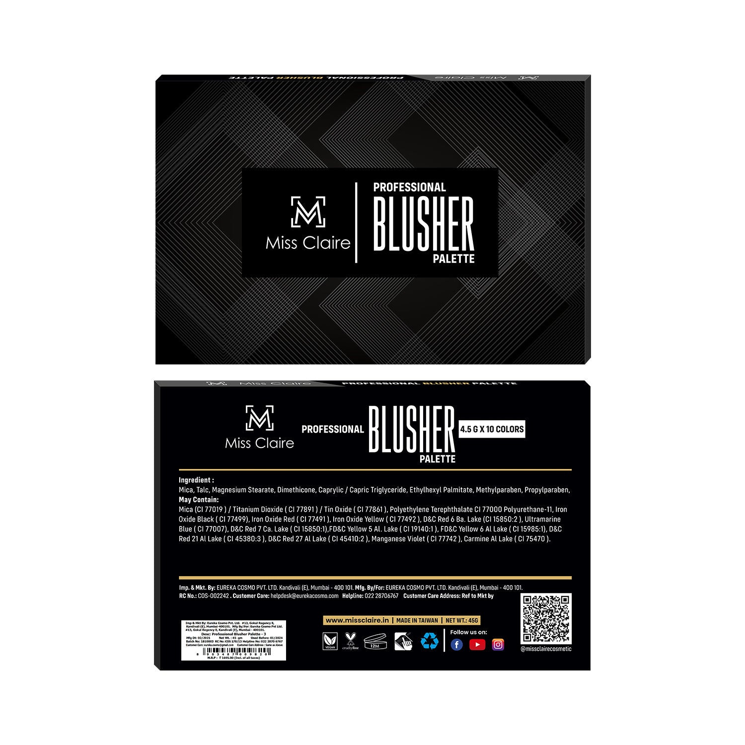 Professional Blusher Palette - 3
