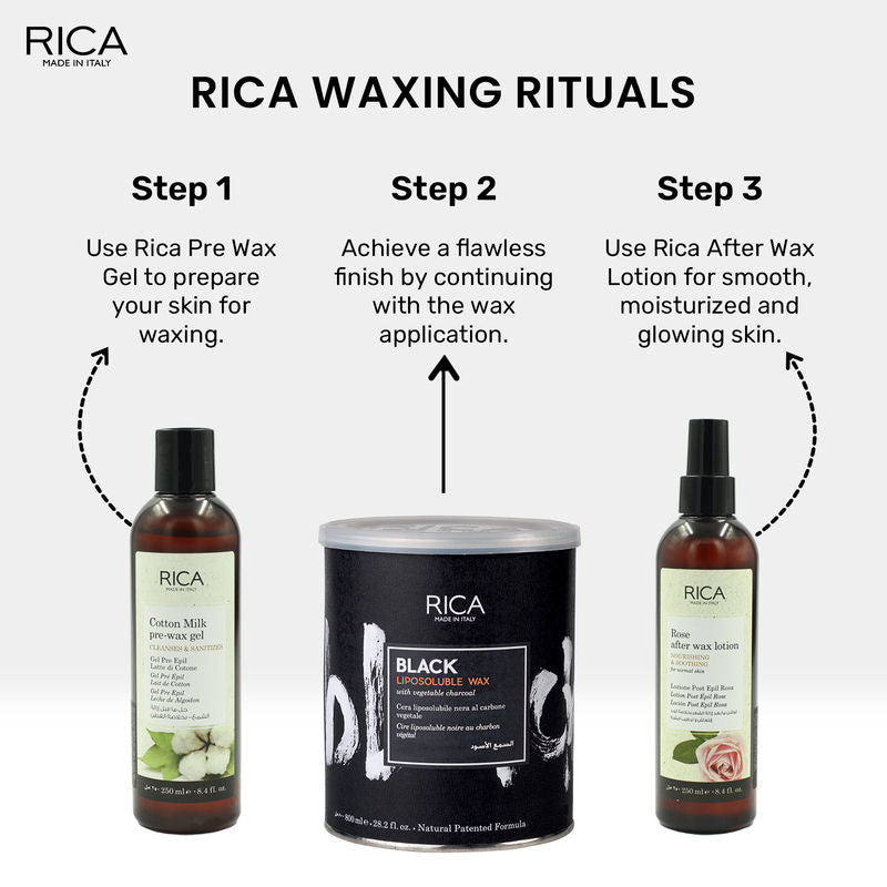 Black Liposoluble Wax For All Skin Type With Glyceryl Rosinate & Natural Beeswax