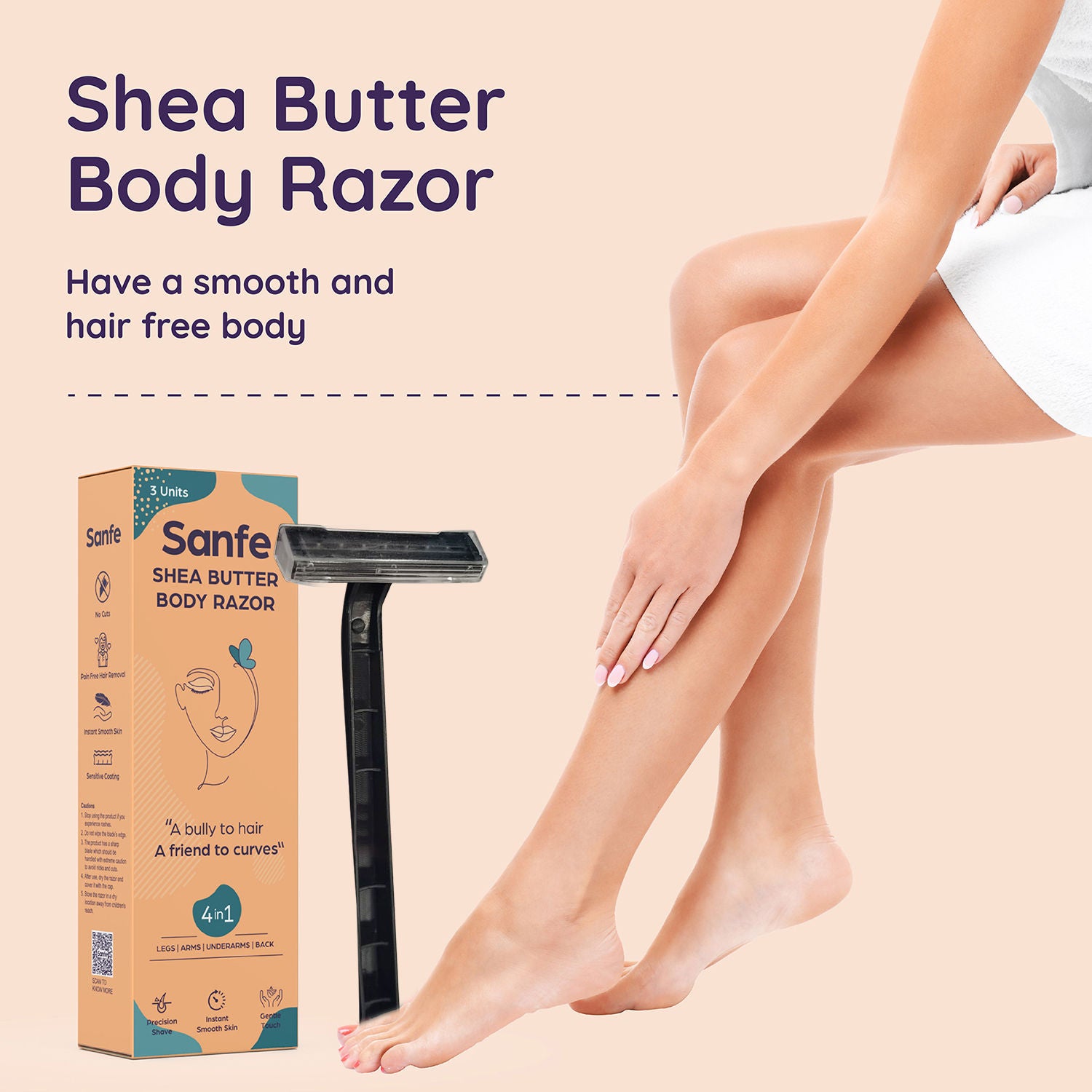 Shea Butter Body Razor 4 in 1 for Women