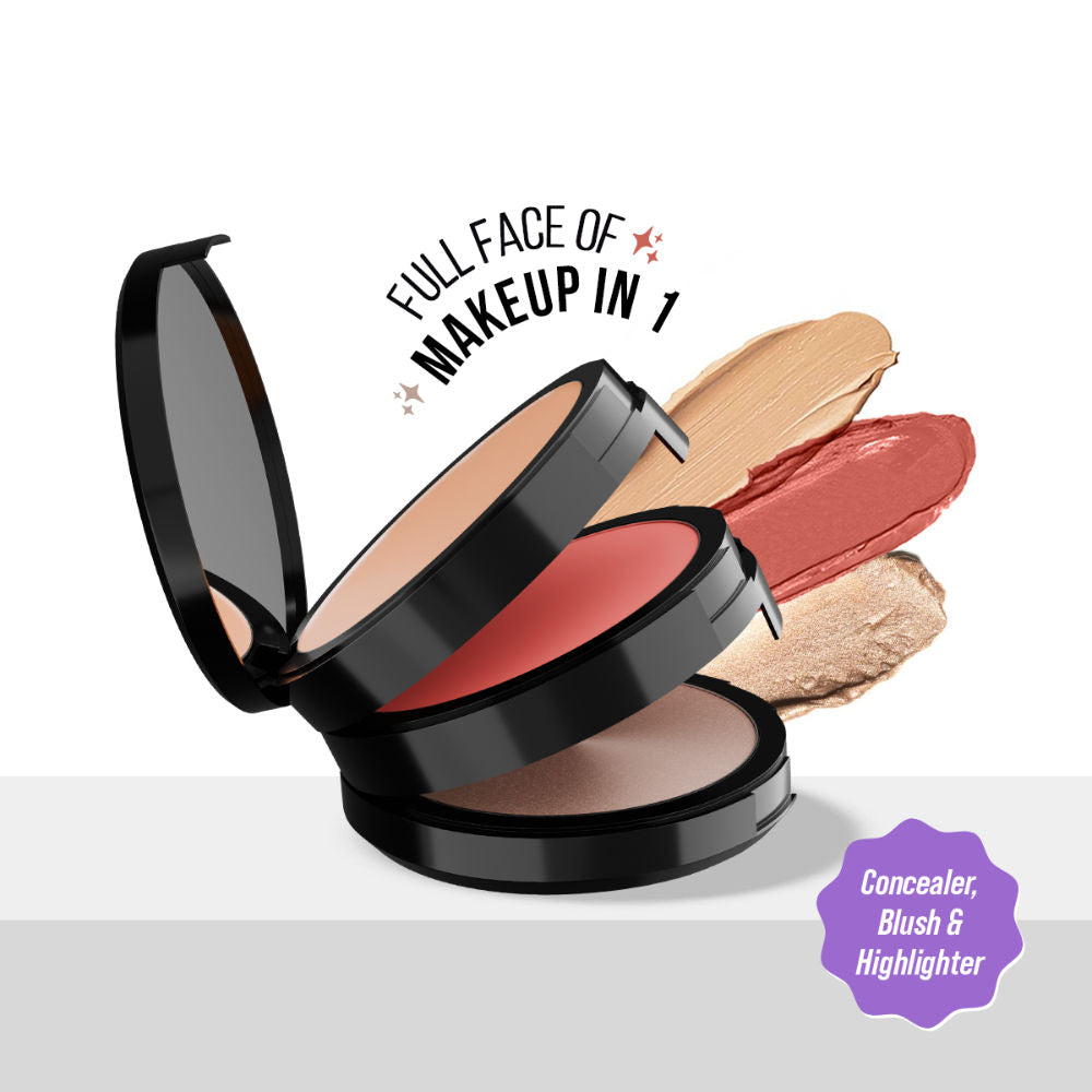 9To9 Triple Treat Stacked Face Palette - 01 Main Character