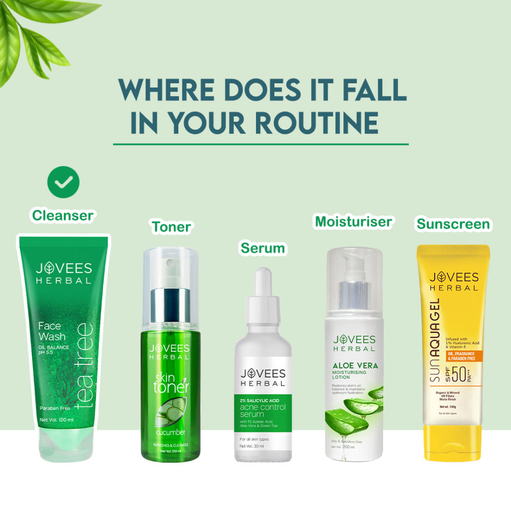 Herbal Tea Tree Face Wash For Oily & Acne Free Glowing Skin