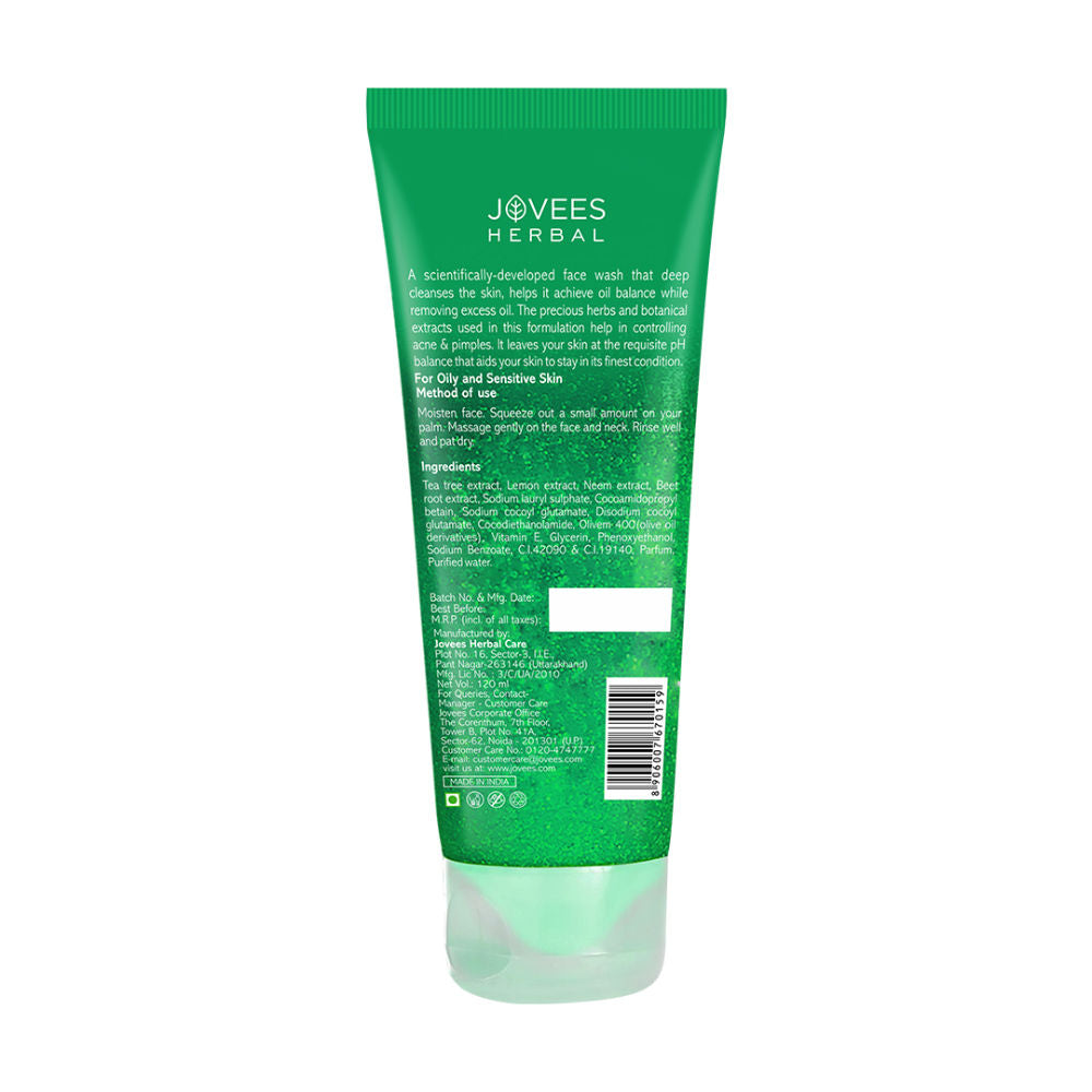 Herbal Tea Tree Face Wash For Oily & Acne Free Glowing Skin