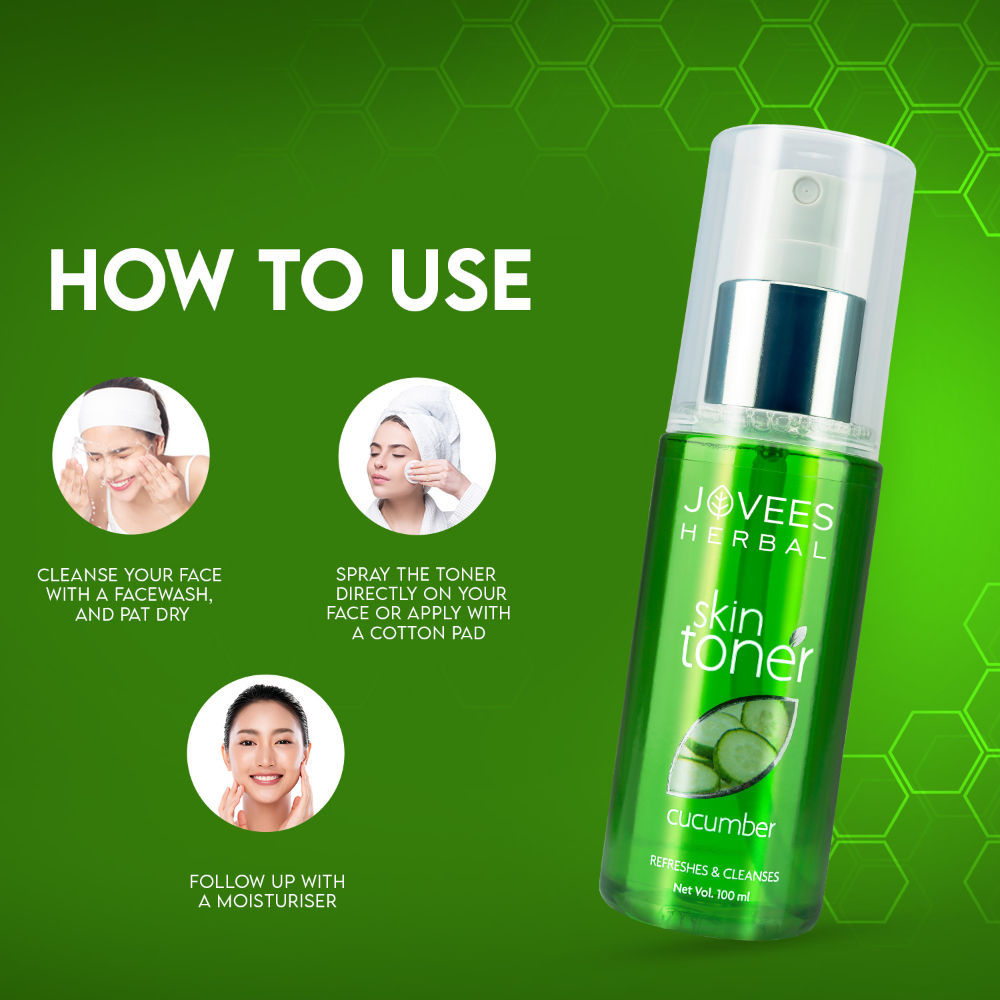 Herbal Cucumber Skin Toner For Oily & Acne Prone Skin Hydrating & Pore Tightening