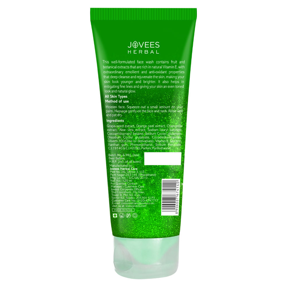 Herbal Grape Fairness Face Wash For Dull Skin Removes Dark Spots And Gives Healthy Looking Skin - 120 ml