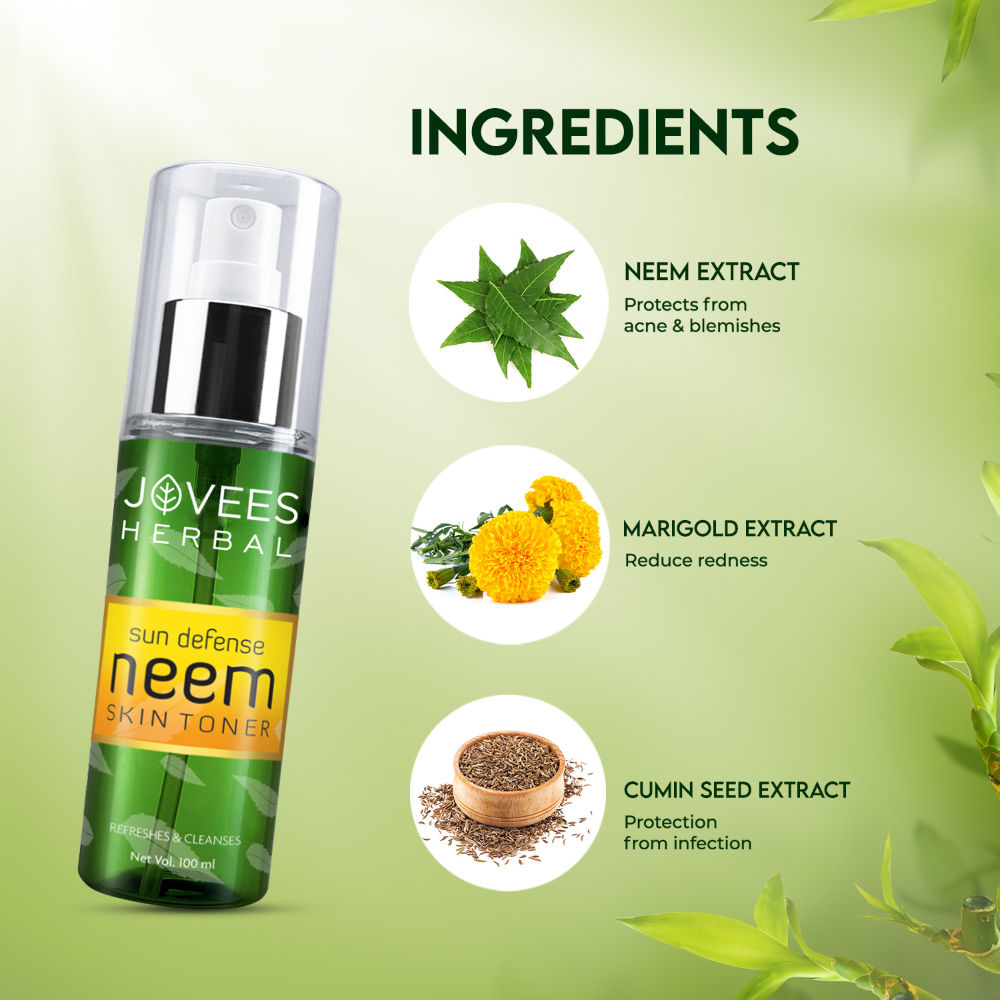 Herbal Sun Defence Neem Skin Toner Pore Tightening And Protection Against Sun Damage & Tanning - 100 ml