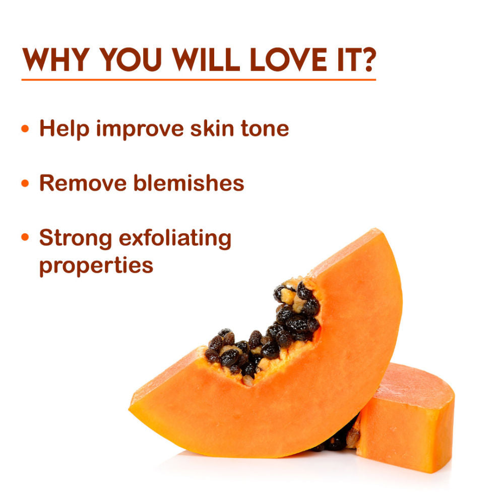 Herbal Papaya Facewash For Glowing And Brightening Skin All Skin Types Men And Women - 120 ml