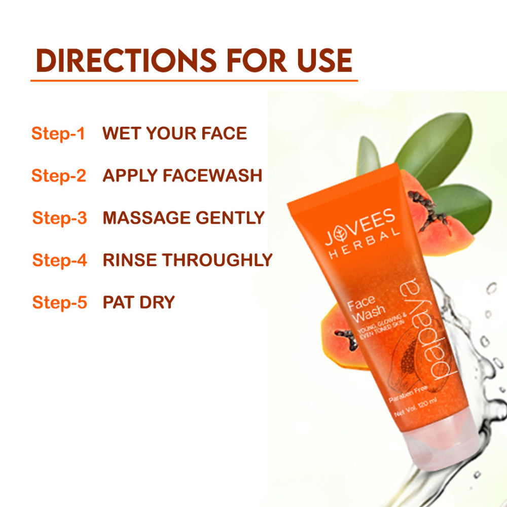 Herbal Papaya Facewash For Glowing And Brightening Skin All Skin Types Men And Women - 120 ml