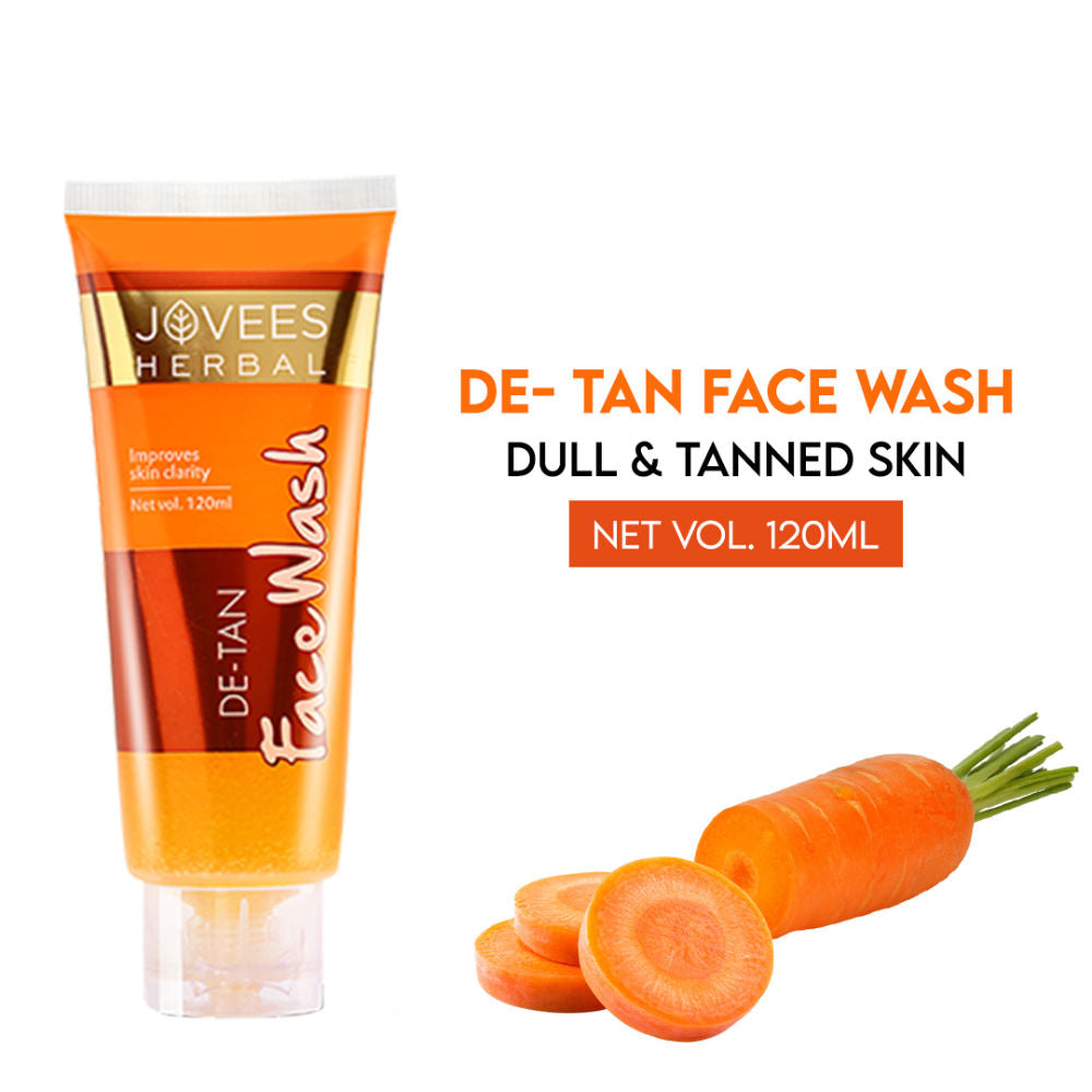 Herbal De-Tan Face Wash For Tan Removal All Skin Types And Paraben & Alcohol Free - 120 ml
