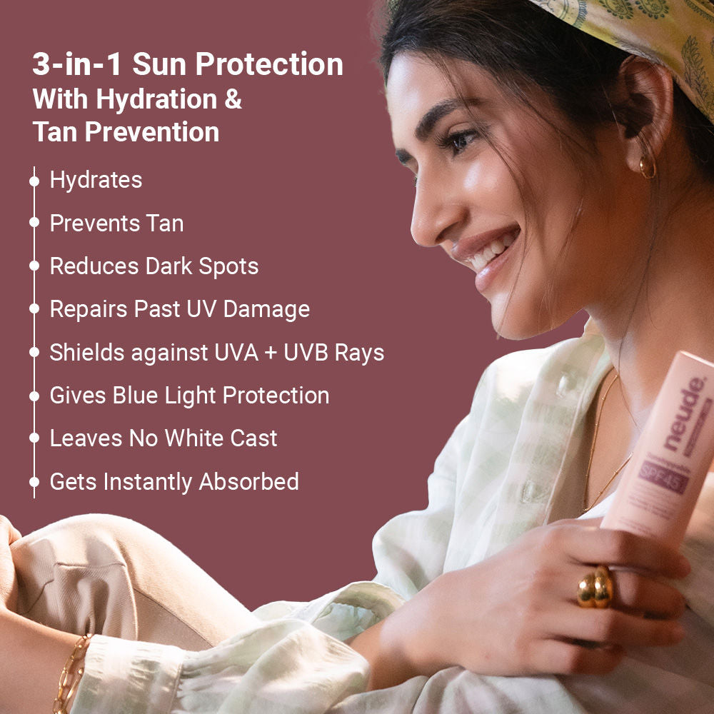 3-in-1 Sunscreen - no white cast - Sunstoppable SPF 45 PA+++
