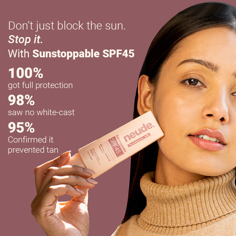 3-in-1 Sunscreen - no white cast - Sunstoppable SPF 45 PA+++
