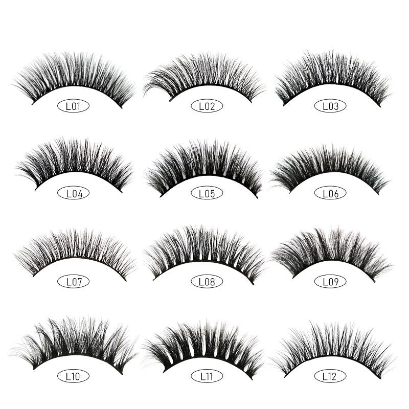 Eyelash Set 3D False Long And Natural Eye Makeup No. L01