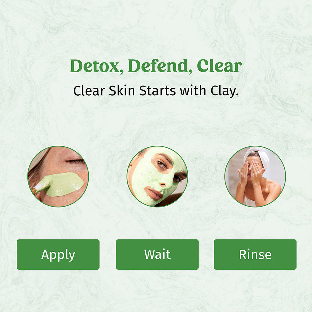 Clear Earth Glow Green Clay Facial Mask