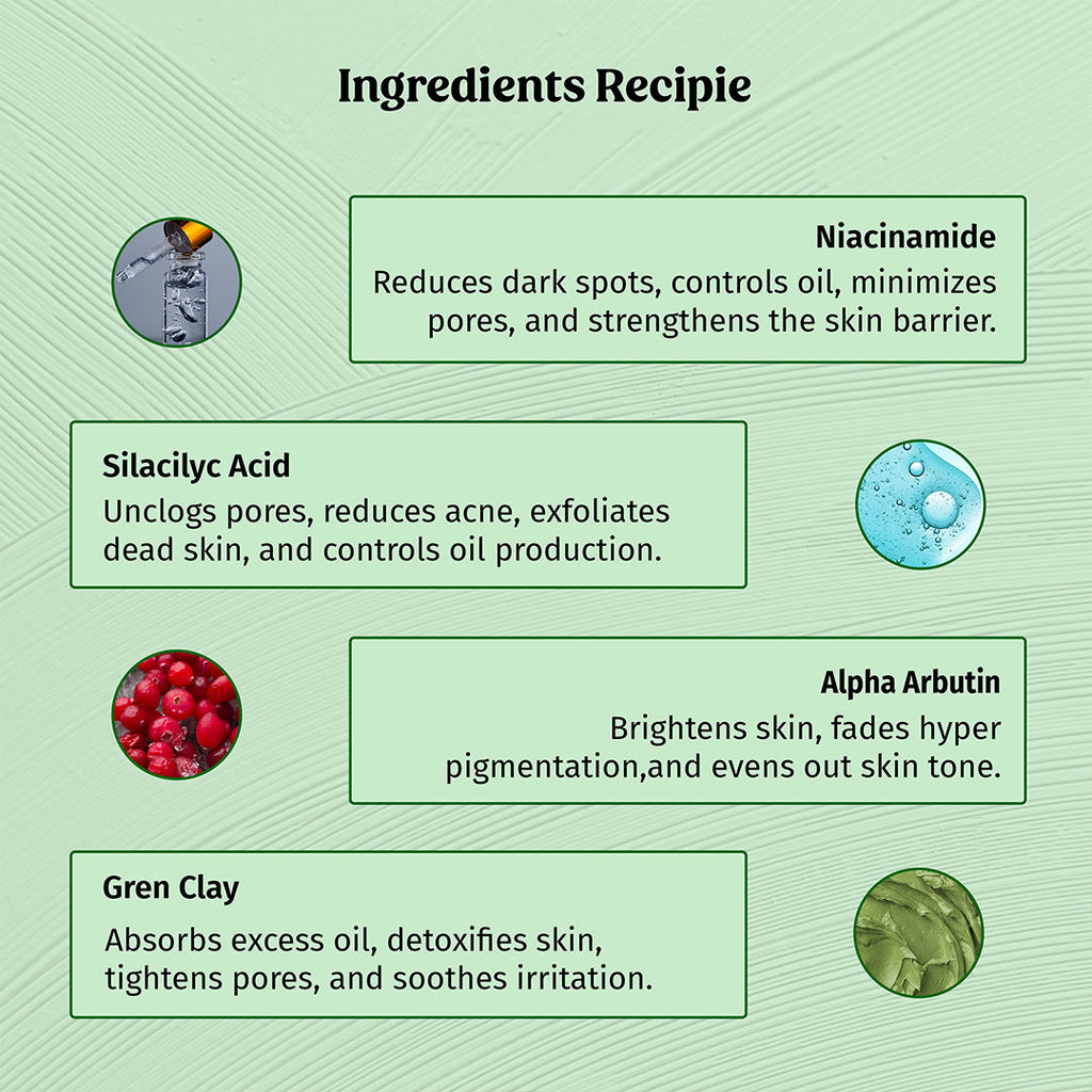 Clear Earth Glow Green Clay Facial Mask