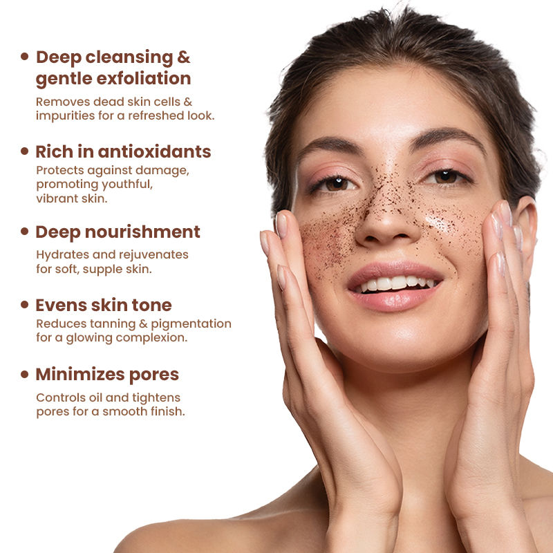 Gentle Detan Face Scrub Exfoliate Dead Skin Remove Blackheads Dark Spots Pigmentation