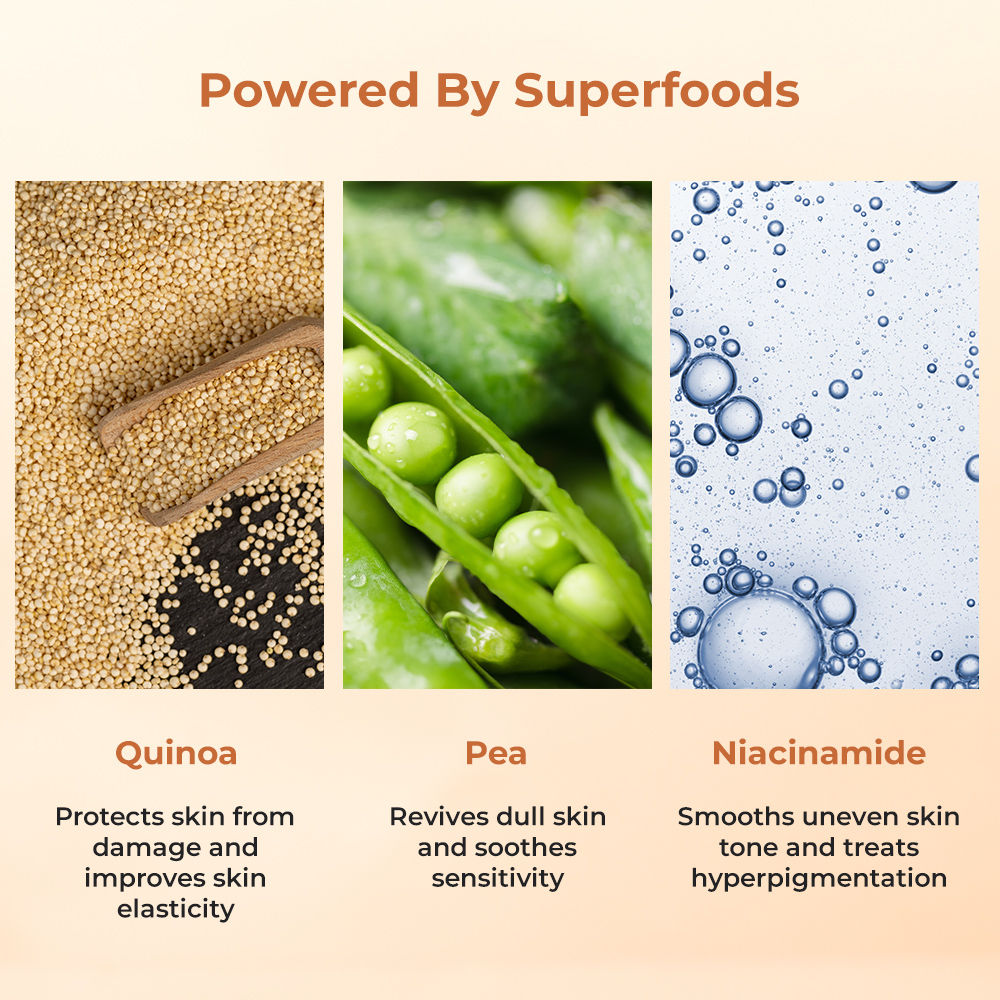 Radiant Glow Gel Moisturiser with Superfoods Pea, Quinoa & Niacinamide