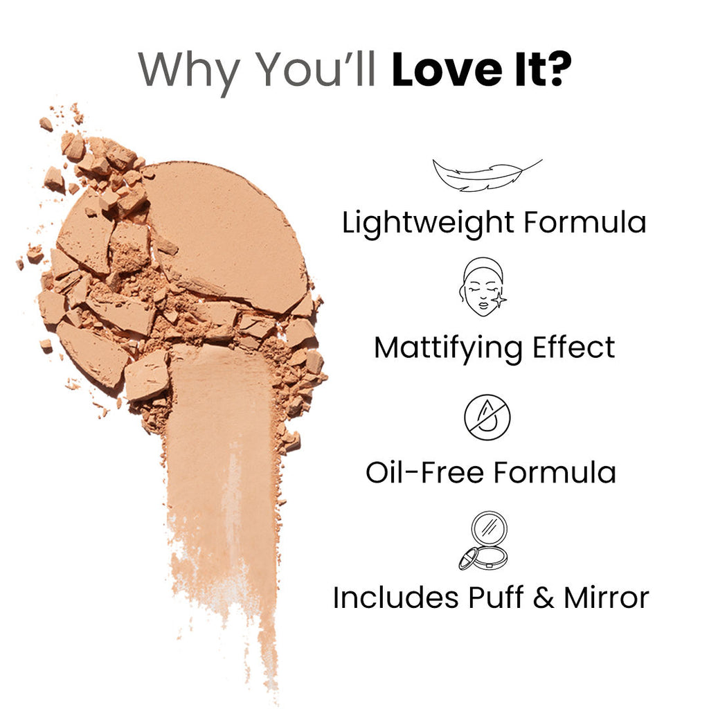 Tomato Compact Powder With Spf Matte Finish Lightweight & Shine Control