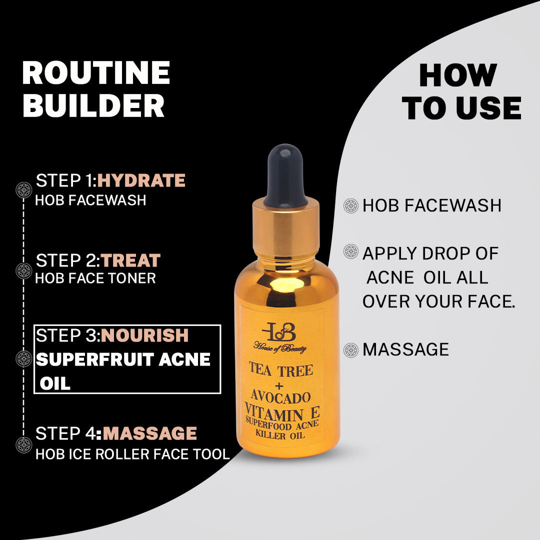 Tree Tea + Avocado Vitamin E Oil Super Food Acne Killer Oil