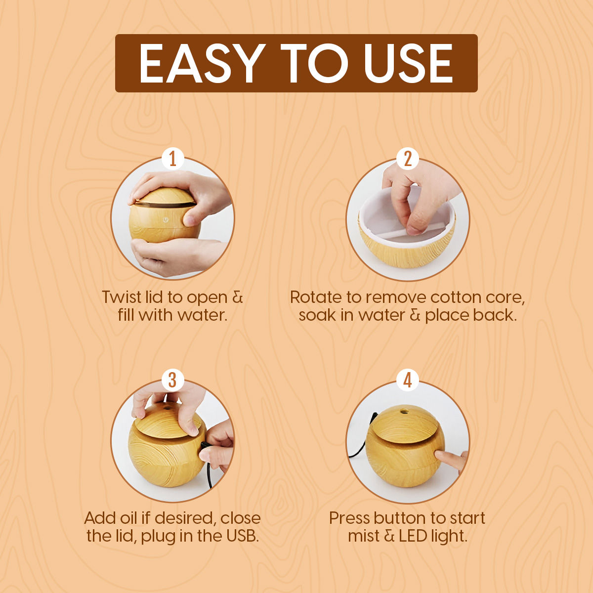 Cool Mist Essential Oil Humidifier Aroma Diffuser
