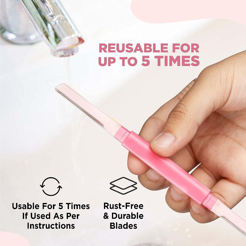 Reusable Dual Head Razor For Face Eyebrow, Chin Durable & Rust Free