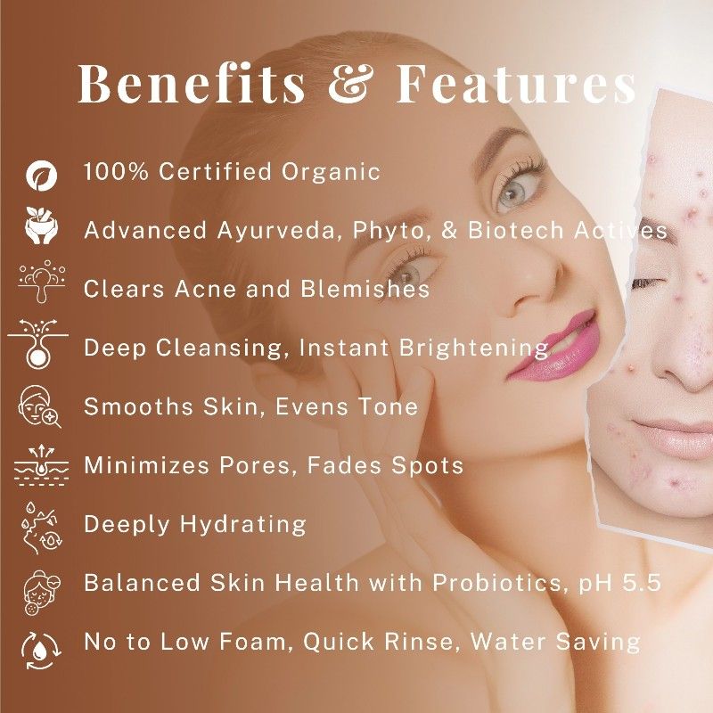 Organic Acne Clear Face Wash