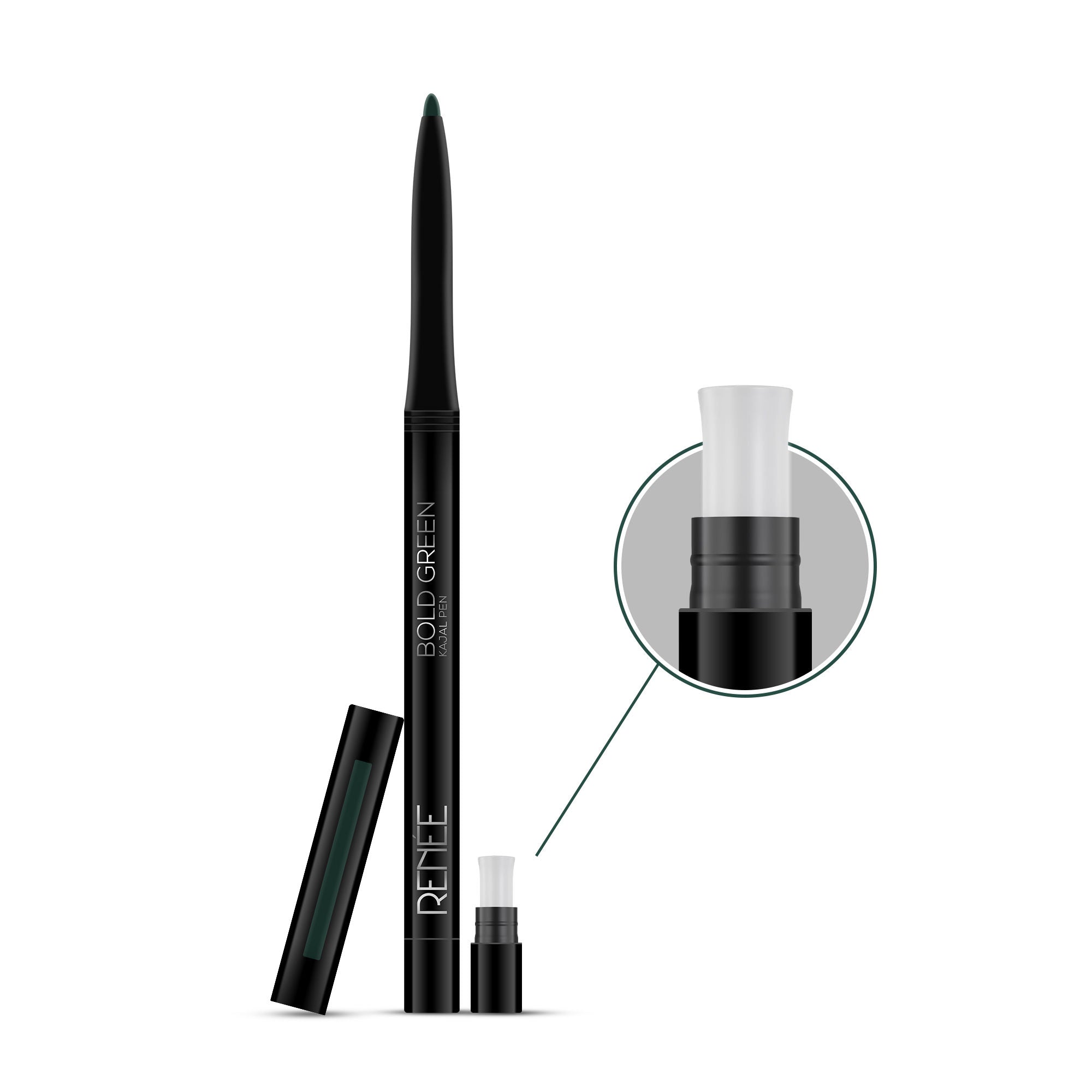 Kajal Pen With Sharpener - Bold Green
