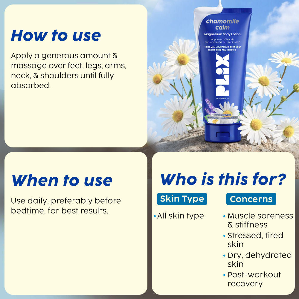 The Plant Fix Chamomile Calm Magnesium Body Lotion