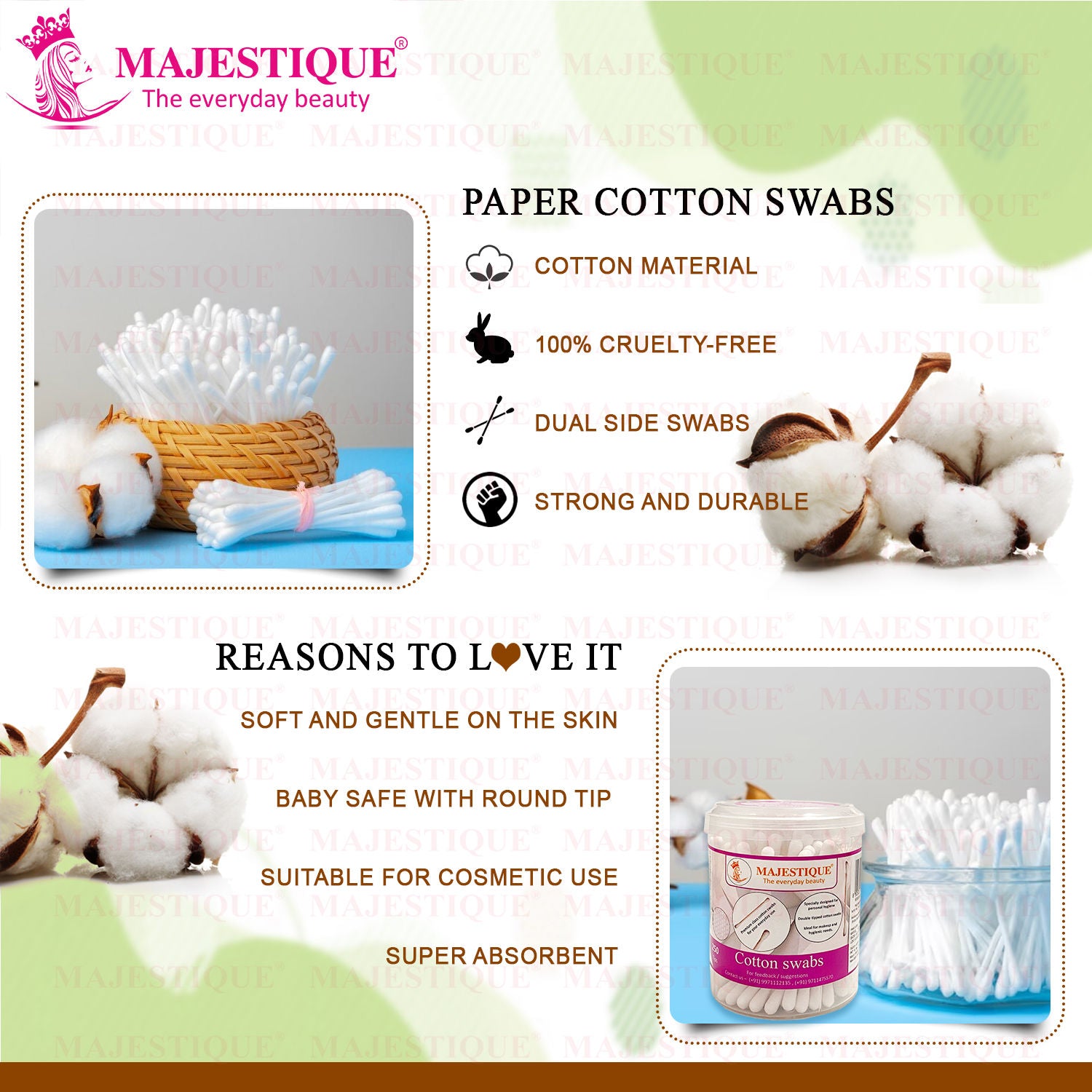 Cotton Swabs, 250 Tips