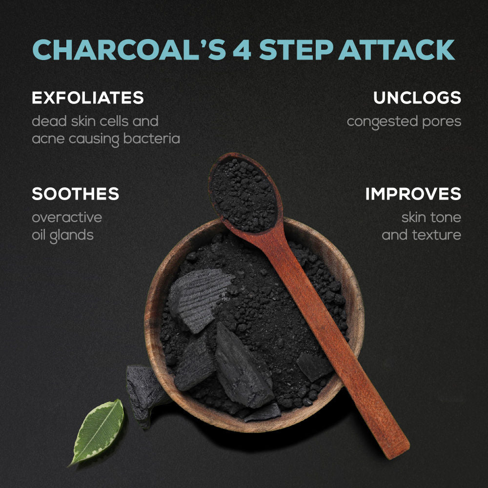 Activated Charcoal Face Wash For Oily Skin To Controls Oil & Removes Dirt & Blackheads