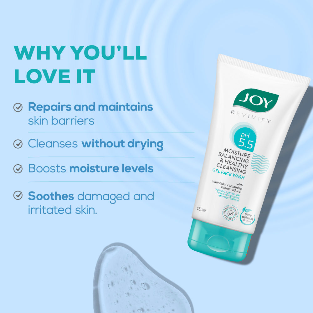 pH 5.5 Hydrating Gel Face Wash for Sensitive Skin, Restores Skin Barrier