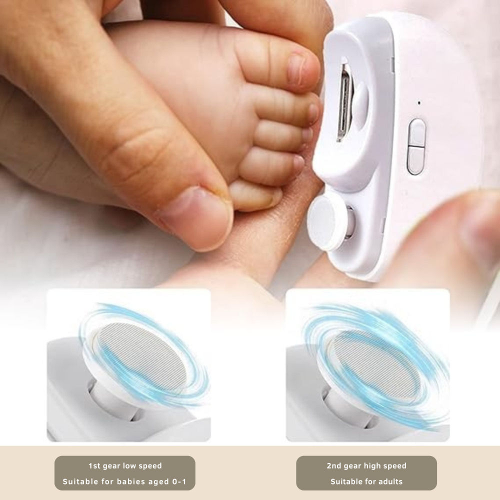 Nailease 2-In-1 Electric Nail Clipper & File Quiet, And Easy Nail Trimming For All Ages