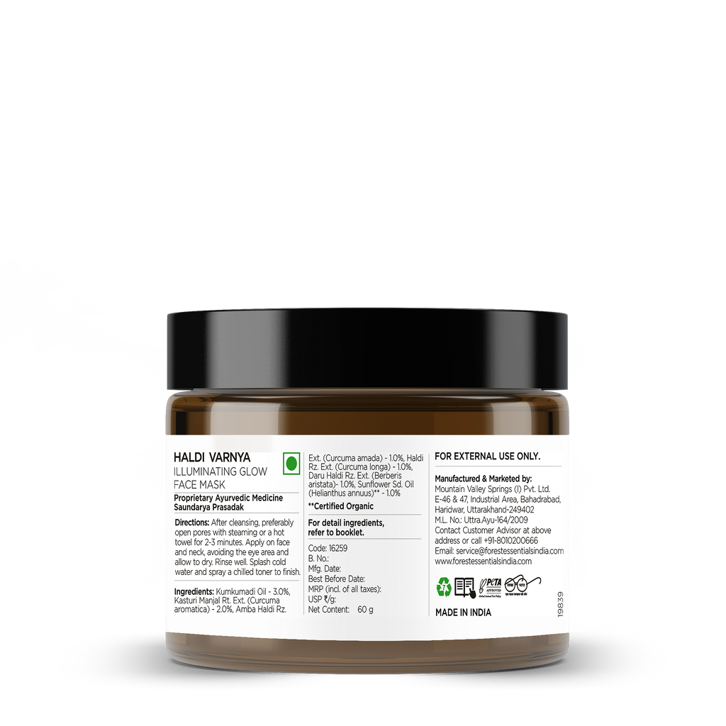 Haldi Varnya Illuminating Glow Face Mask- Hydrating Face Pack