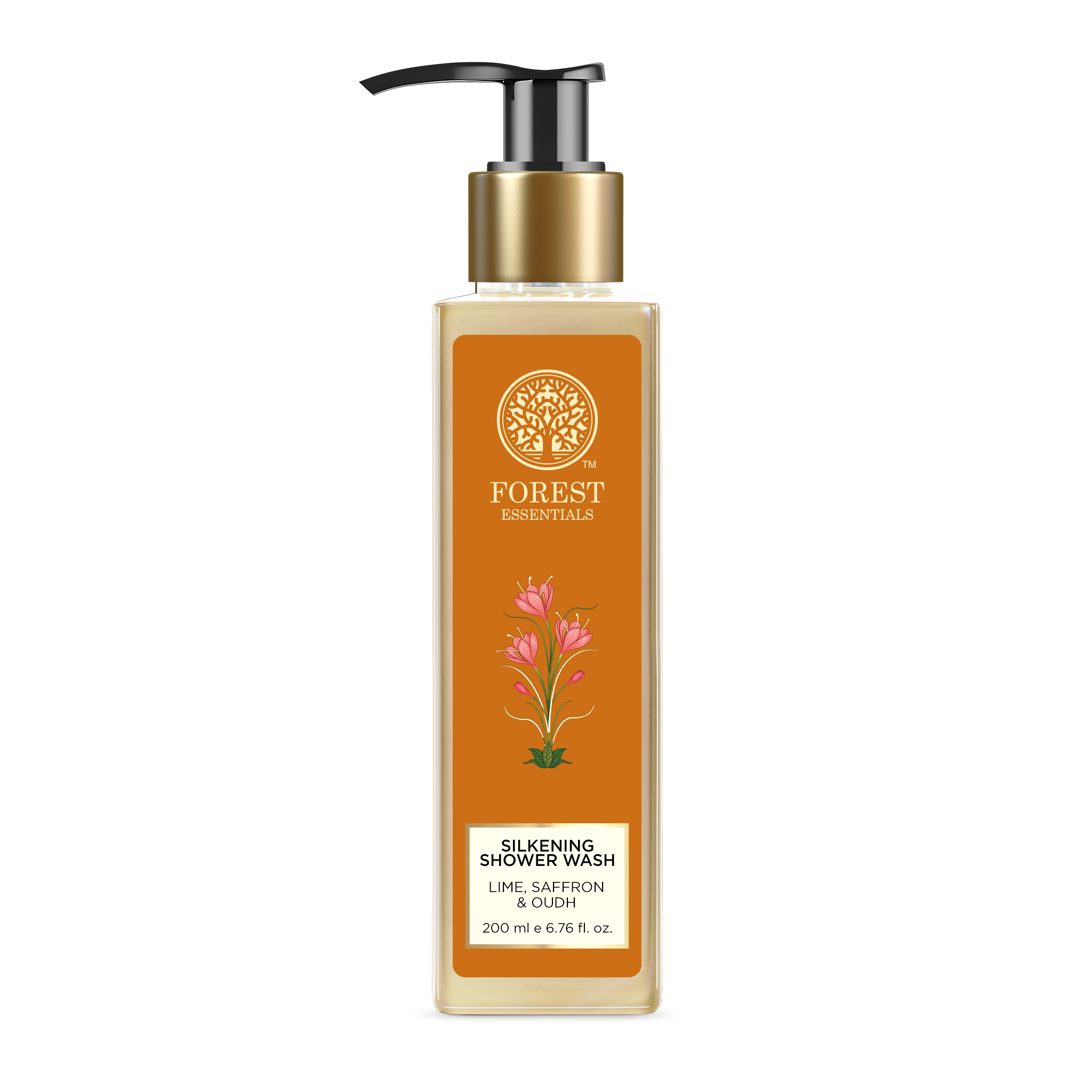 Silkening Lime Saffron & Oudh Natural Shower Wash