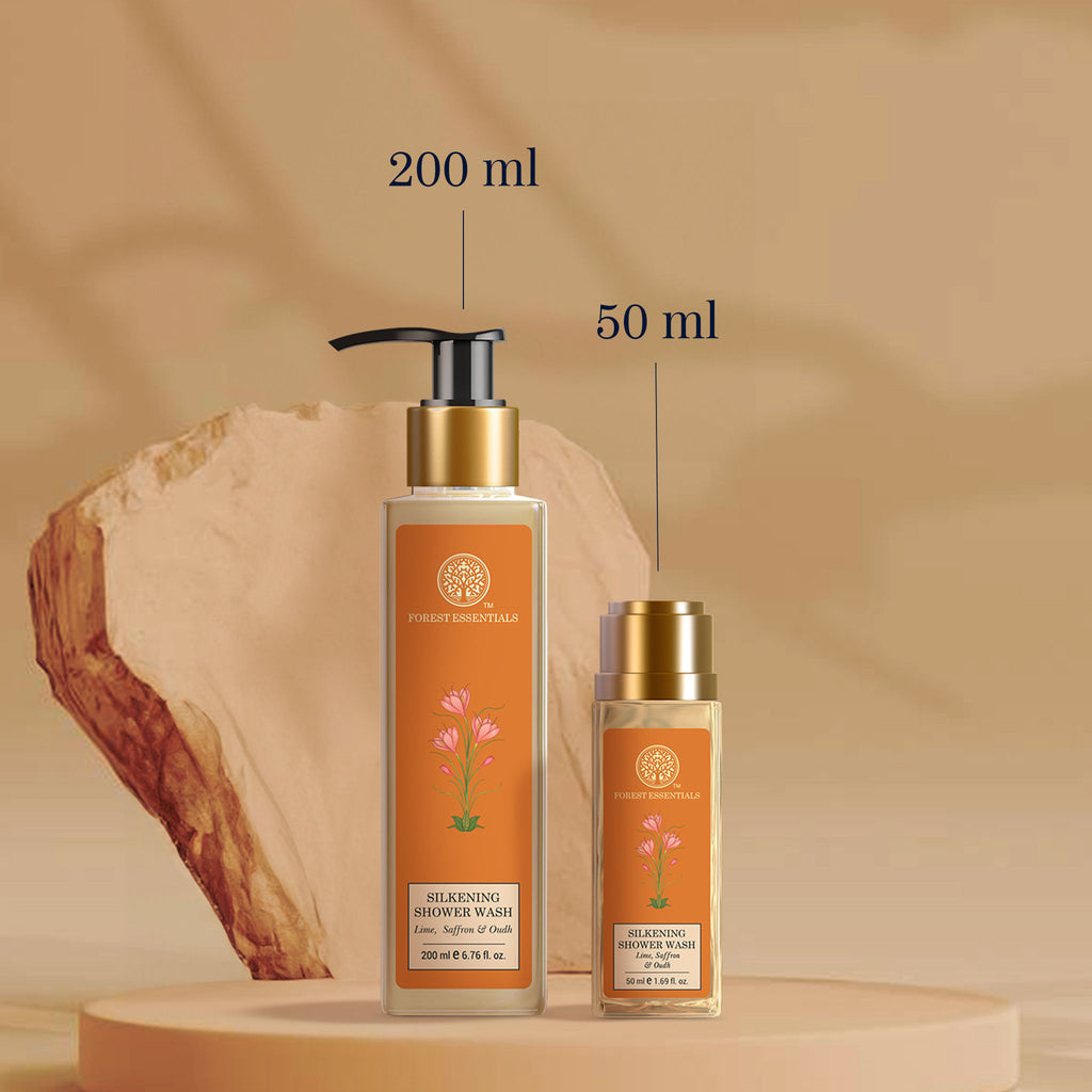 Silkening Lime Saffron & Oudh Natural Shower Wash