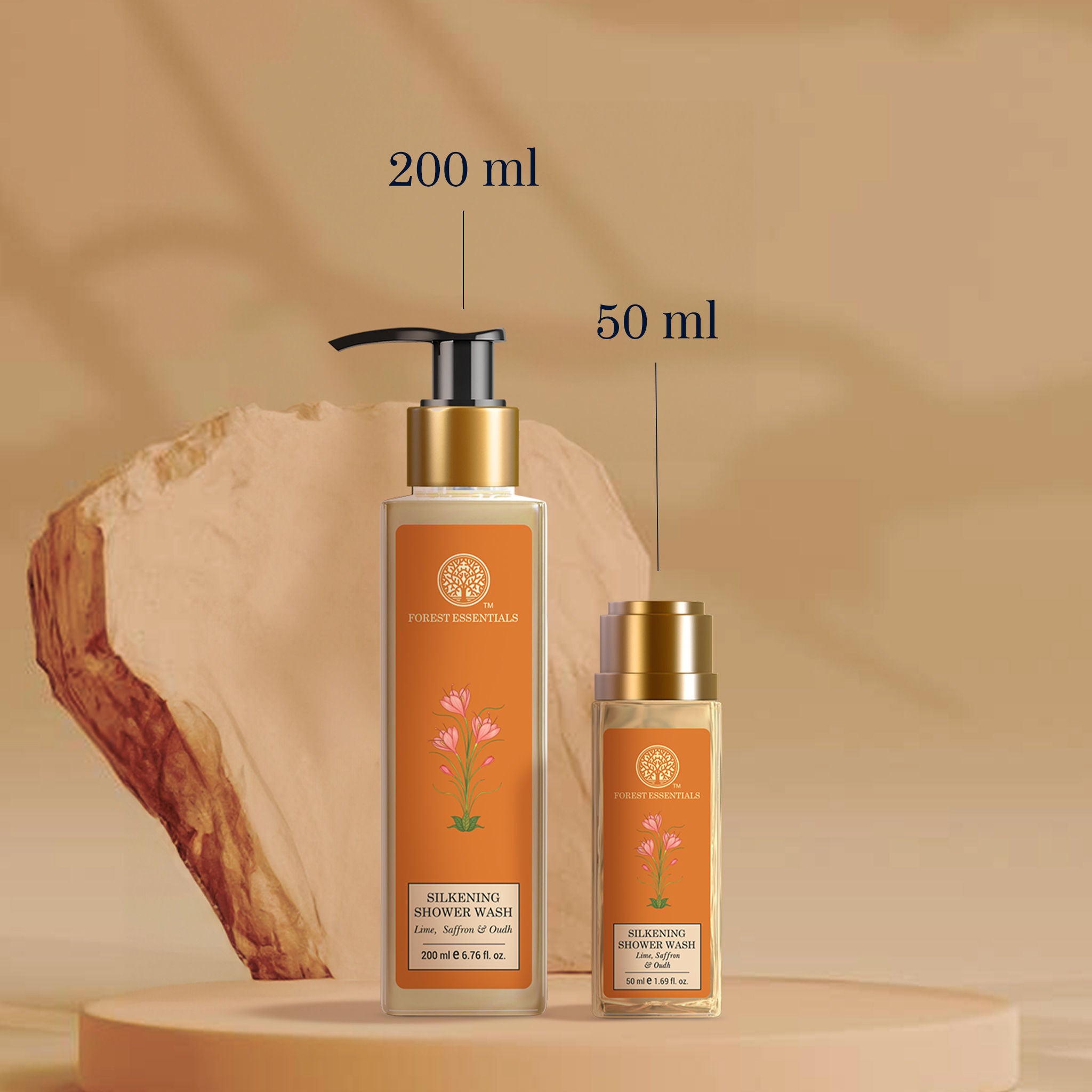 Silkening Lime Saffron & Oudh Natural Shower Wash