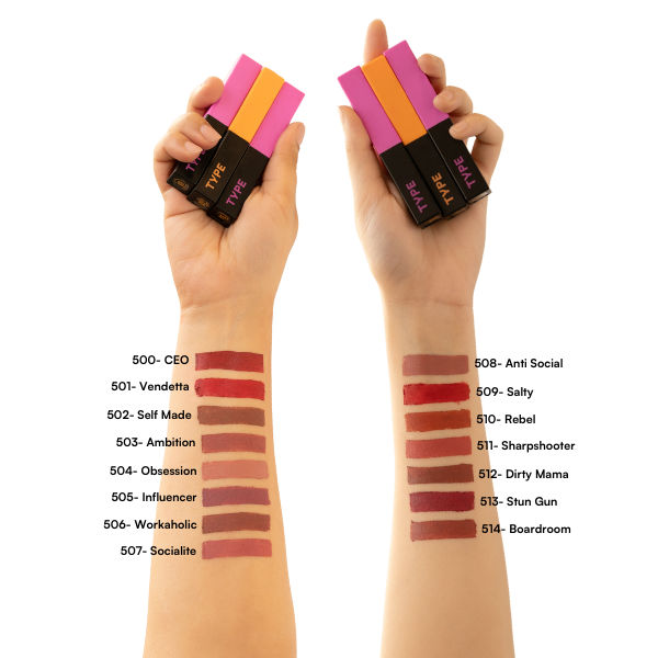 Cream Matte Lipstick For Pigmented Lips - Vit C And Niacinamide - 8 Hr Stay