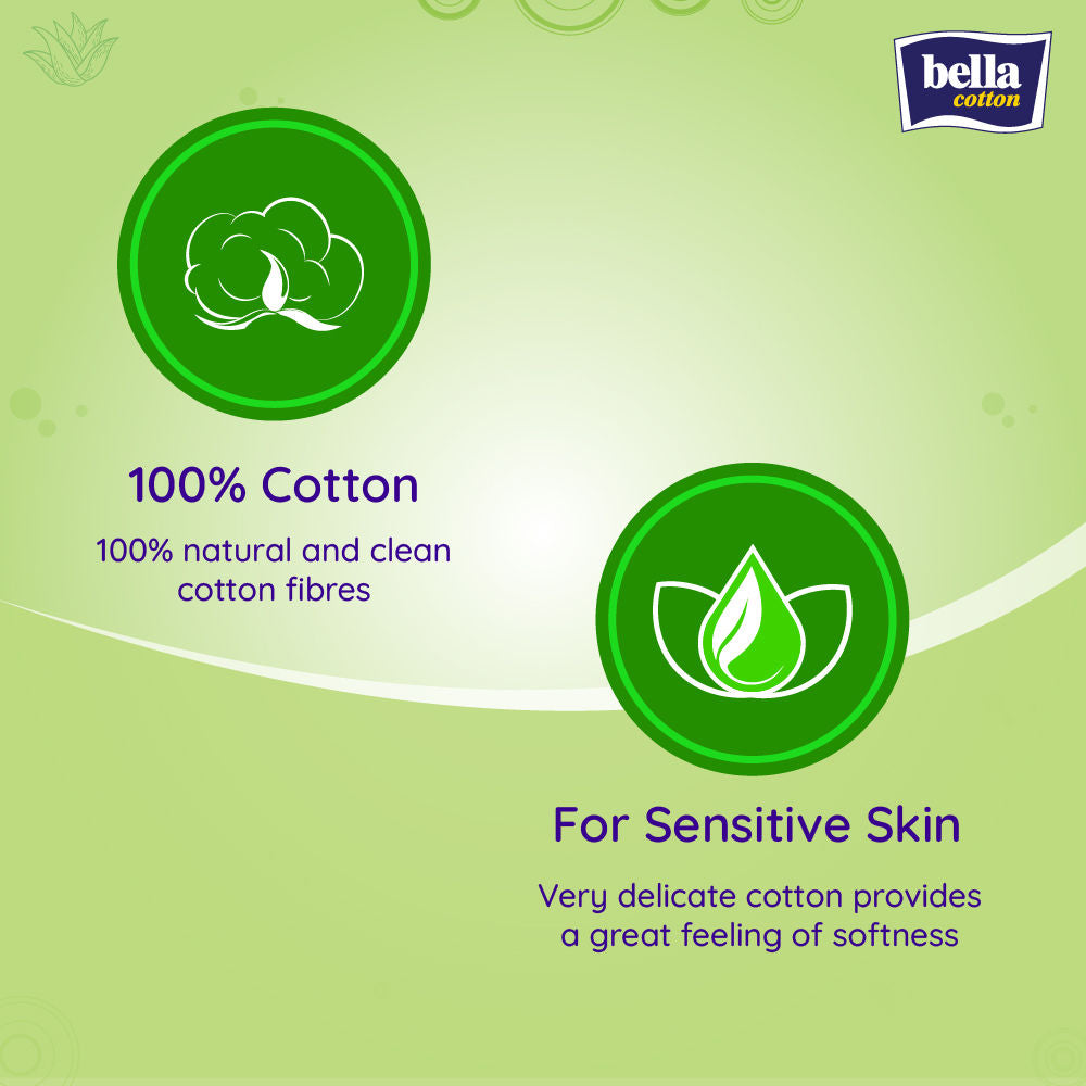Cotton Buds with Paper Stick, Soft and Gentle, 100% Cotton, With Aloe Vera Extract