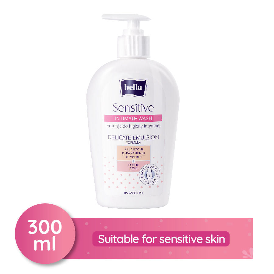 Sensitive Intimate Wash For Women, Gynecologically Tested, Delicate Emulsion Formula (300ml)