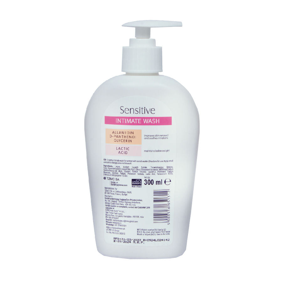 Sensitive Intimate Wash For Women, Gynecologically Tested, Delicate Emulsion Formula (300ml)