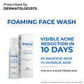 Foaming Face Wash, Visible Acne Reduction in 10 Days, 2% Salicylic Acid & 1% Glycolic Acid