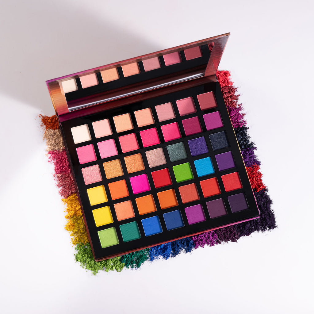 Prism Eyeshadow Palette X42 Sunset - Intense Pigment Payoff, Blendable Formula, Mattes & Shimmer