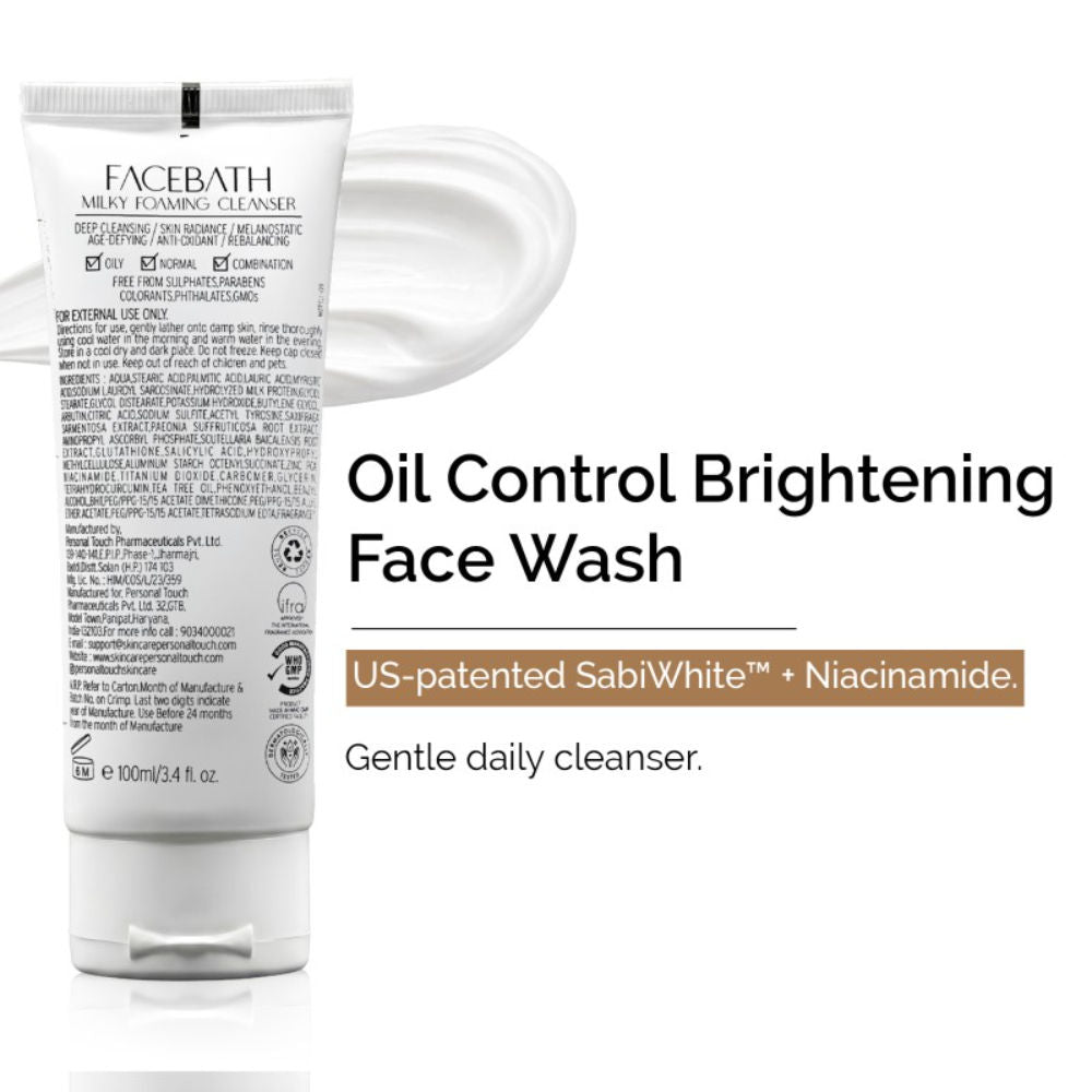 Personal Touch Facebath Niacinamide & Salicylic Acid Face Wash for Oily Skin