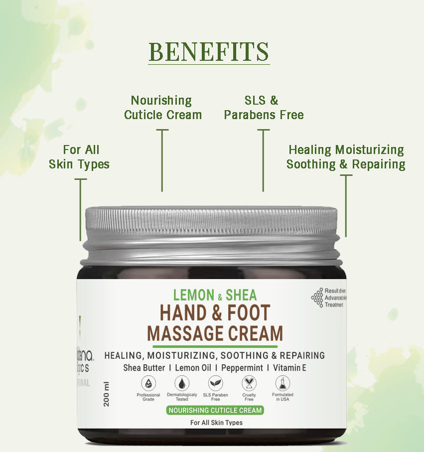 Organics Lemon & Shea Hand And Foot Whitening Massage Cream