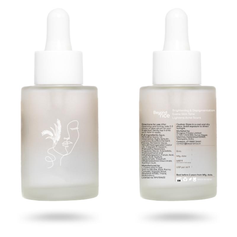 Korean 2% Alpha Arbutin & Ferulic Acid Rice Water Face Glow Serum