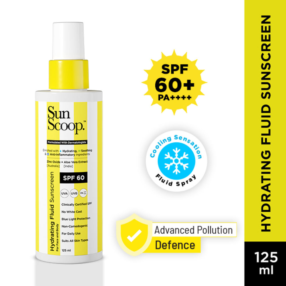 Hydrating Fluid Sunscreen for Face and Body SPF 60 PA++++ In-Vivo Tested Cooling Sensation