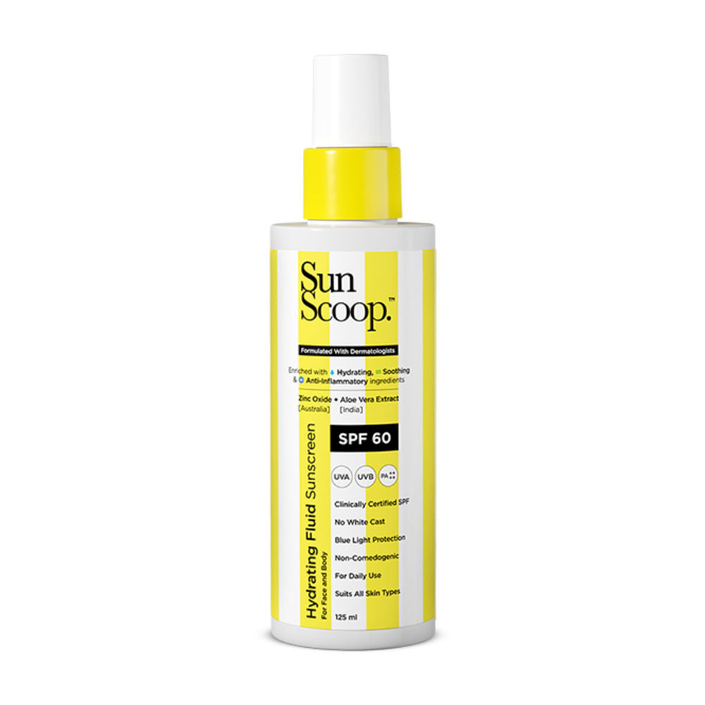 Hydrating Fluid Sunscreen for Face and Body SPF 60 PA++++ In-Vivo Tested Cooling Sensation