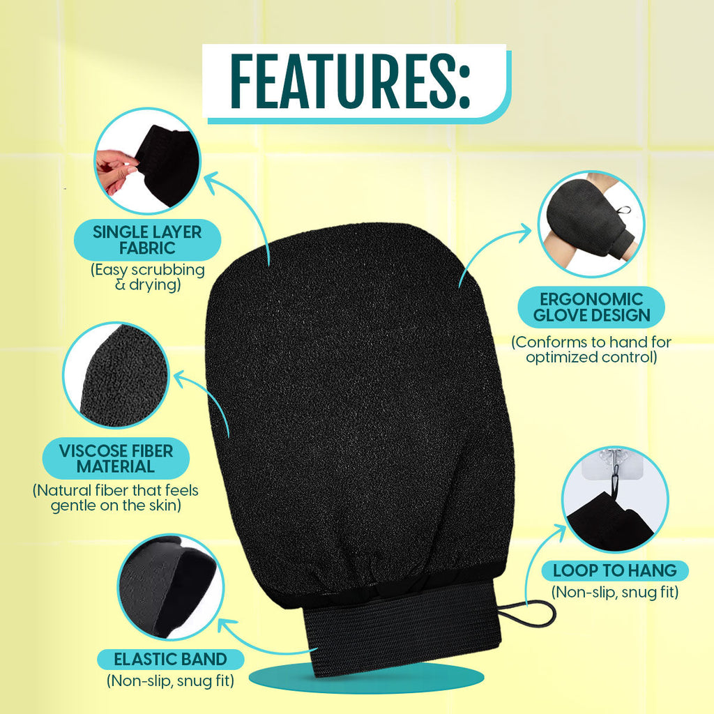 Exfoliating Bath Glove Body Scrubbing Mitten