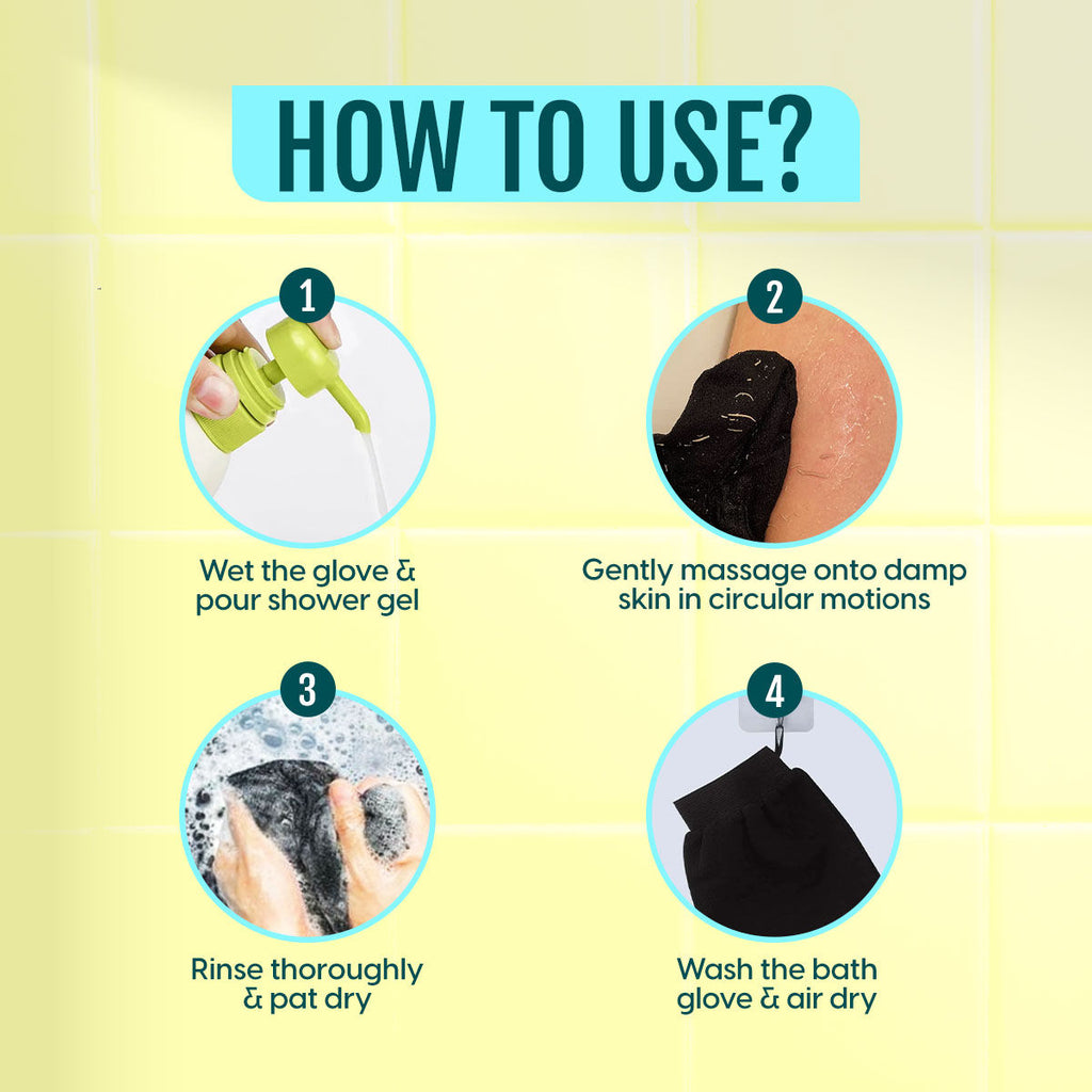 Exfoliating Bath Glove Body Scrubbing Mitten